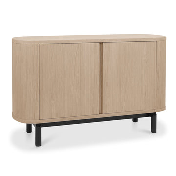Bentley Designs Vega Scandi Oak & Peppercorn Narrow Sideboard